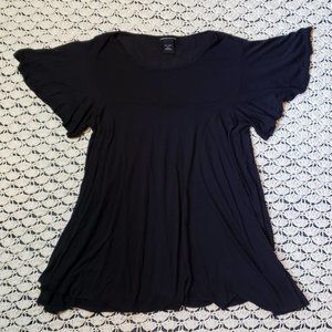 Moda International Black Sheer Shirt